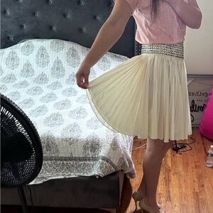 New Tory Burch cotton mirrorwork skirt retail $798